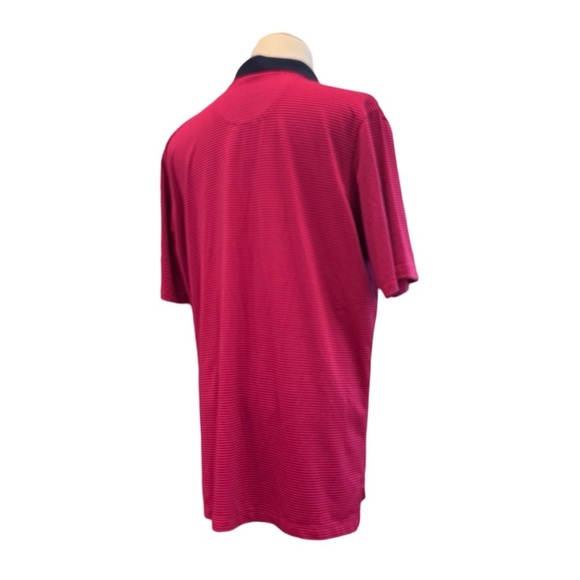 F&G Tech Men’s Classic Polo Shirt. Red, Navy. Large - Picture 6 of 11